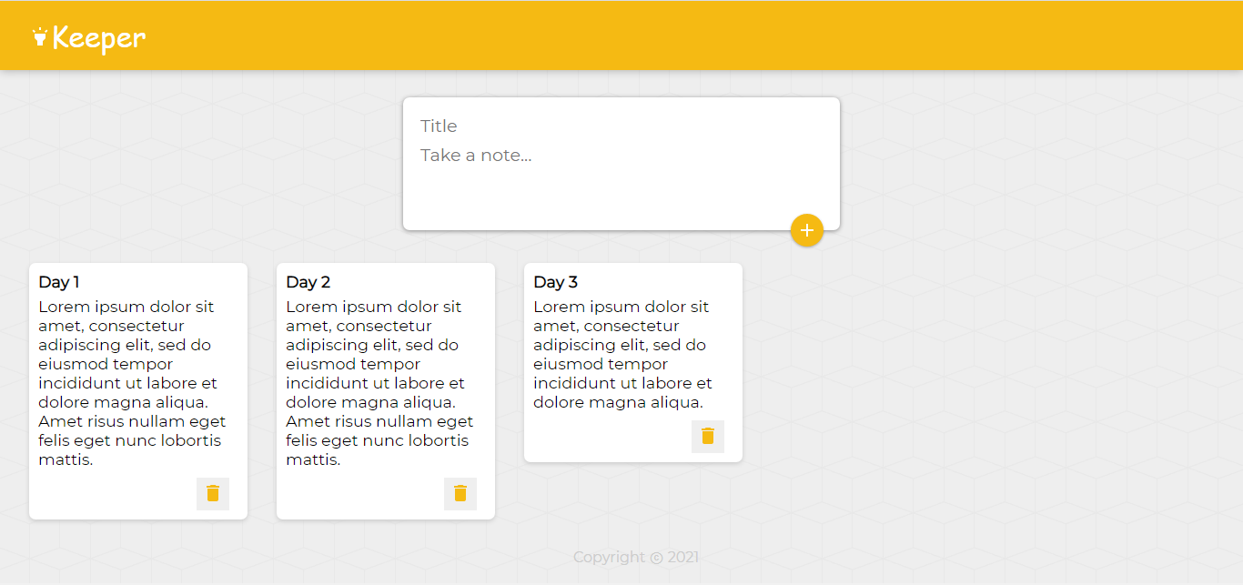 Google Keep Clone